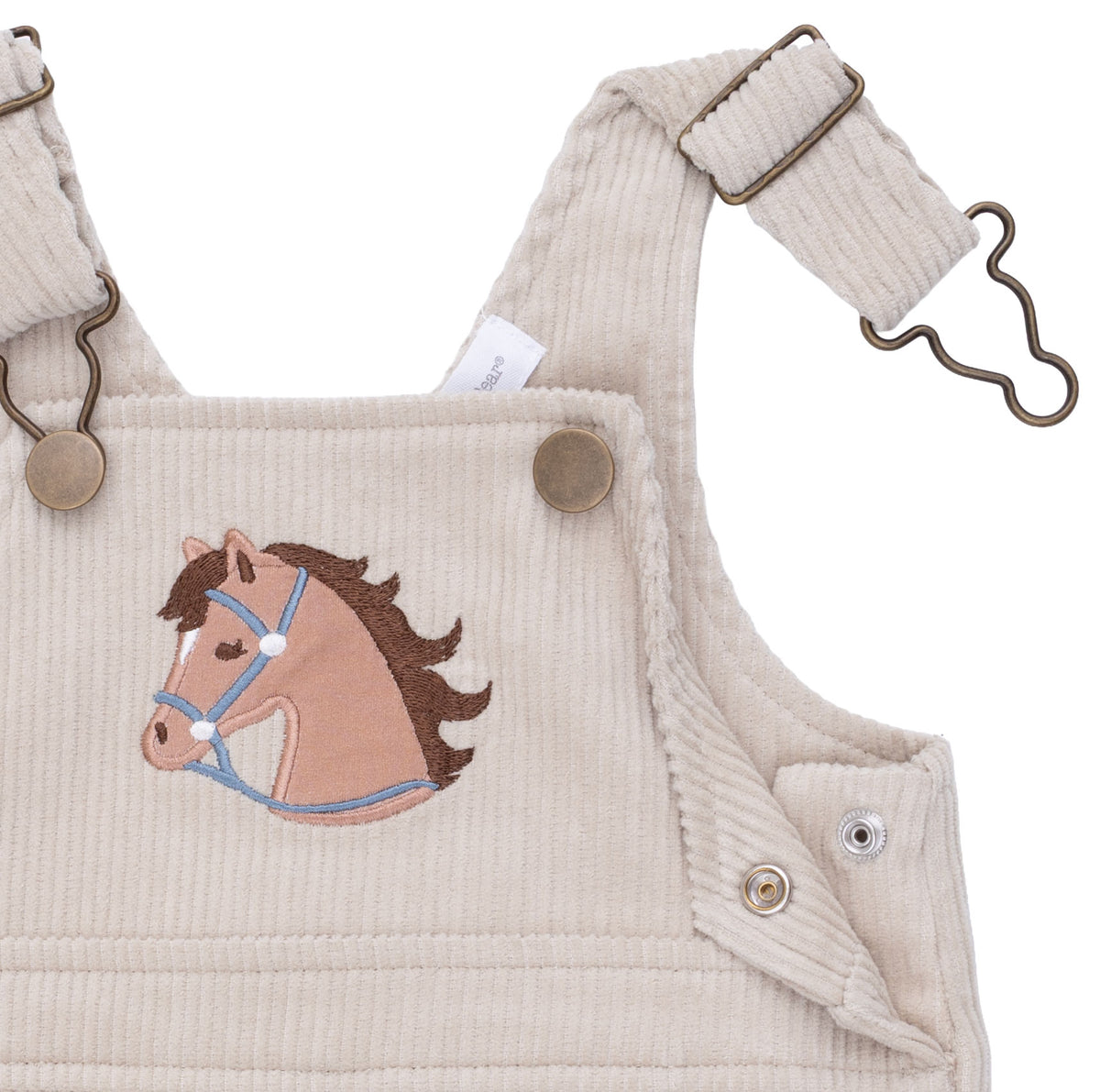 Horse Corduroy Overall & Bodysuit Set