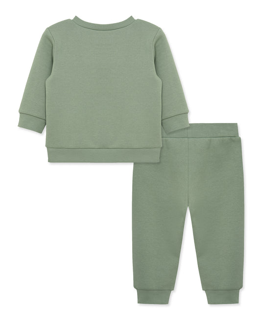 Boucle Dino Sage Sweatshirt Set
