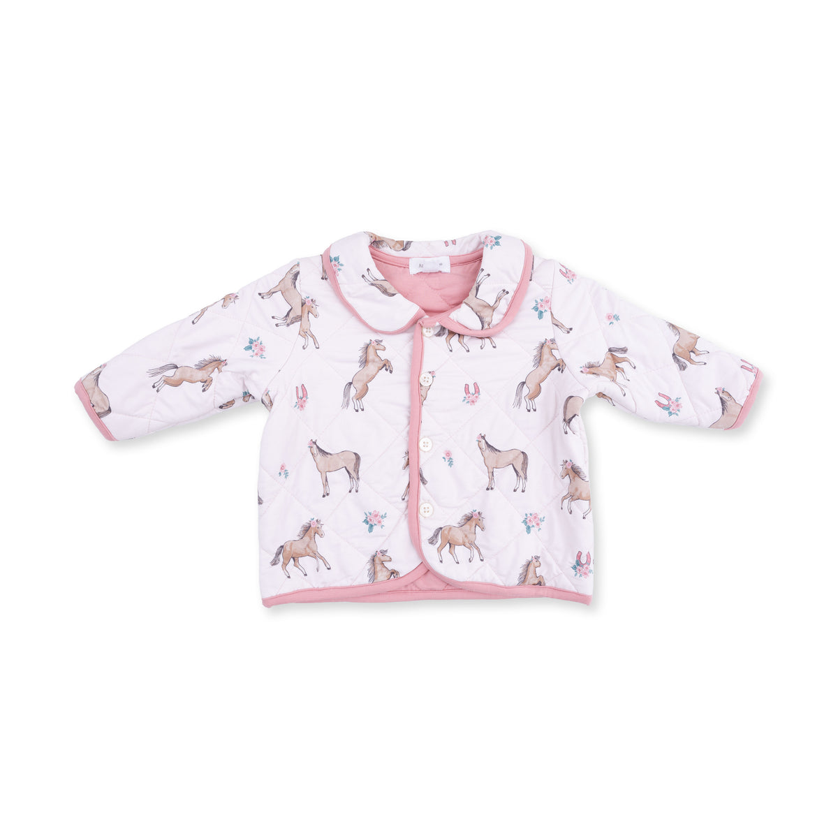 I Love Horses Quilted Barn Coat