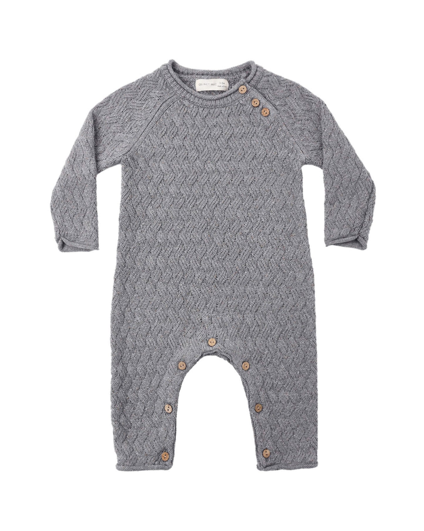 COZY HEATHER KNIT JUMPSUIT HEATHERED SLATE