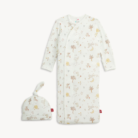Bedtime Rhymes Gown & Hat Set / NB - 3 months