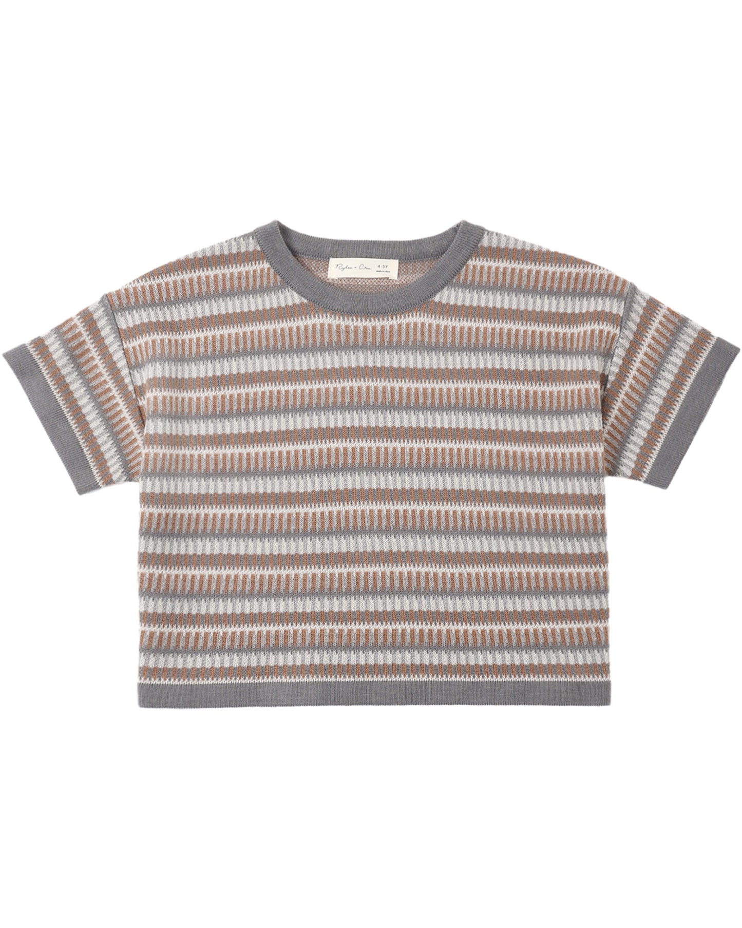 Boxy Crop Tee/Pant Set | Multi-Stripe
