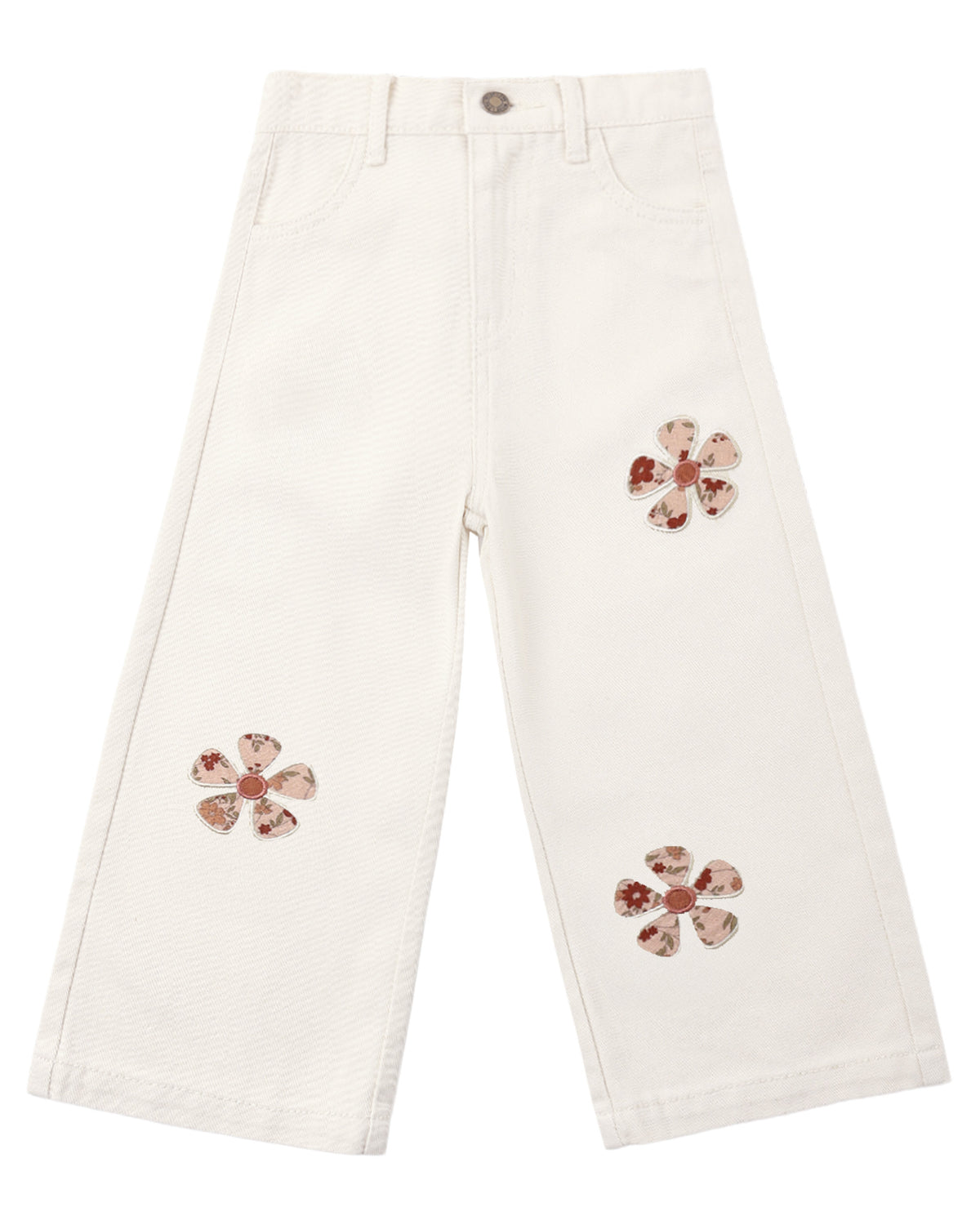 Scalloped Brick Tee & Daisy Patch Pant