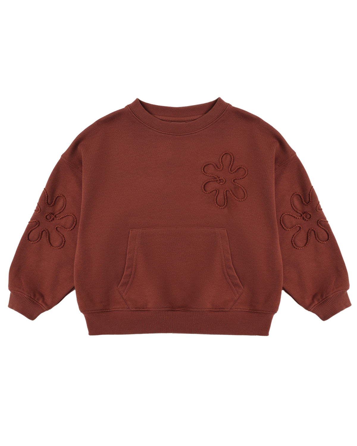 Pouch Pocket Daisy Crew + Pant | Brick