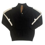 Organic Mock Neck Stripe Sweater