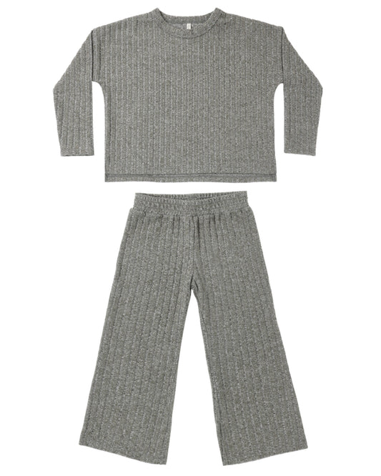 Cozy Rib Knit Set | Evergreen