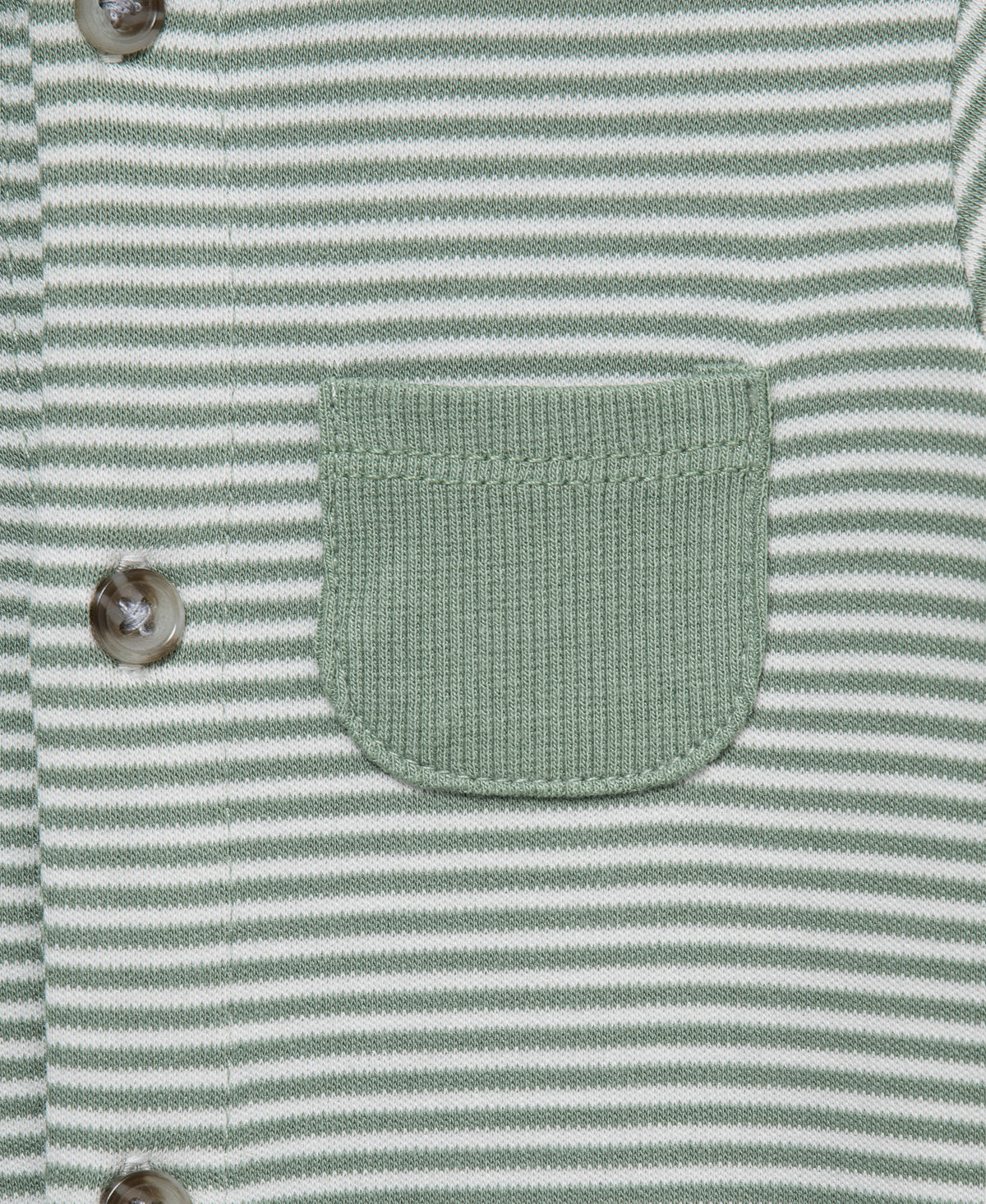 Sage Striped Playsuit & Hat Set
