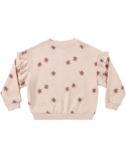 Clay Stars Ruffle Sweatshirt & Ribbed Legging